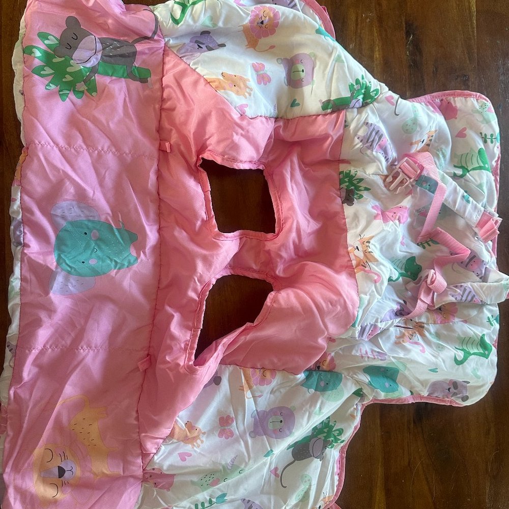 Pink Zoo Animal Goldbug Infant Shopping Cart Cover